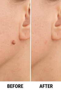 Skin tags removal Bognor Regis before and after