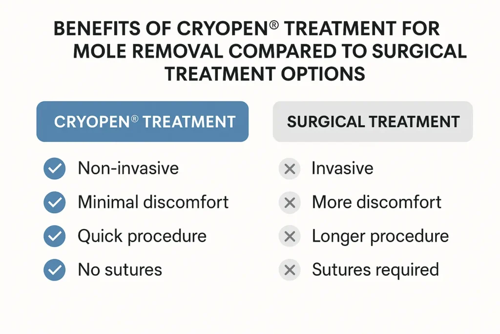 Benefits of facial mole removal Bognor Regis - call our team today to book a consultation
